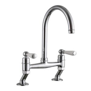 Clearwater Dephini Bridge Sink Mixer Chrome