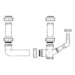 Clearwater Plumbing Kit for 2 Bowl Sinks