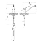 Clearwater Dorman Mono Sink Mixer with Swivel Spout Chrome
