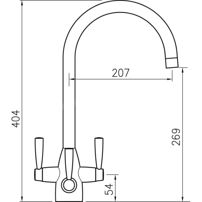 Clearwater Eclipse 3 Way Filter Tap Brushed Brass