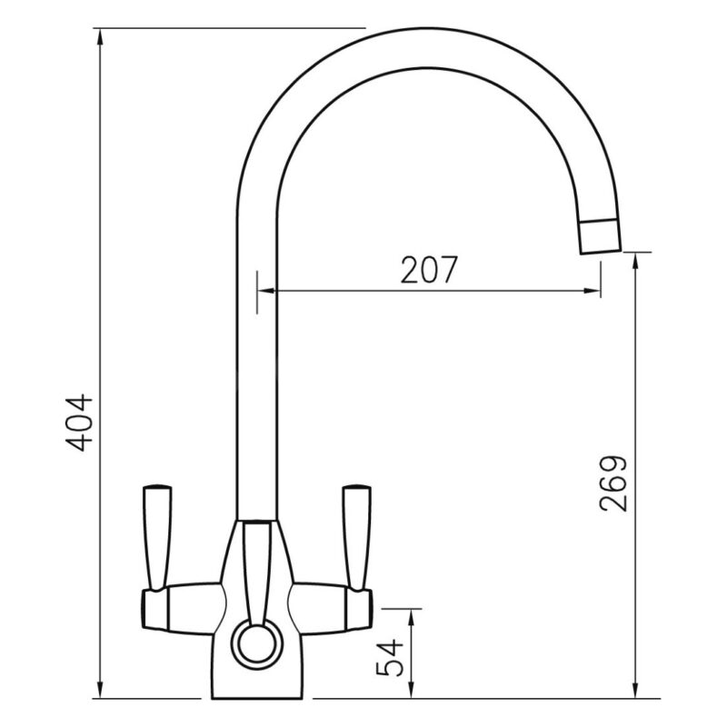 Clearwater Eclipse 3 Way Filter Tap Brushed Nickel