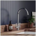 Clearwater Elegance C Twin Lever Kitchen Sink Mixer Chrome