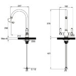 Clearwater Elegance C Twin Lever Kitchen Sink Mixer Chrome
