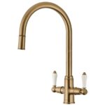 Clearwater Elegance Mono Pull-Out Kitchen Sink Mixer Tap Brushed Bronze