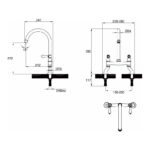 Clearwater Elegance Kitchen Bridge Mixer Tap Brushed Brass