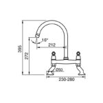 Clearwater Elegance Kitchen Bridge Mixer Tap Brushed Nickel