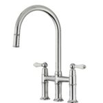 Clearwater Elegance Bridge Pull-Out Kitchen Sink Mixer Tap Chrome