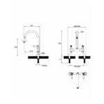 Clearwater Elegance Bridge Sink Mixer Tap with Rinse Chrome