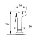Clearwater Elegance Bridge Sink Mixer Tap with Rinse Chrome