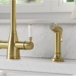 Clearwater Elegance Mono Sink Mixer with Rinse Brushed Brass
