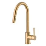 Clearwater Ember Side Lever Pull-Out Kitchen Sink Mixer Tap Brushed Brass