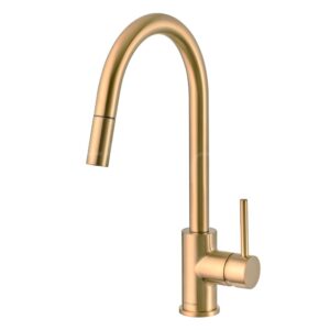 Clearwater Ember Side Lever Pull-Out Kitchen Sink Mixer Tap Brushed Brass