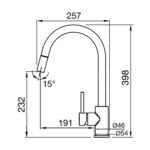 Clearwater Ember Side Lever Pull-Out Kitchen Sink Mixer Tap Brushed Brass
