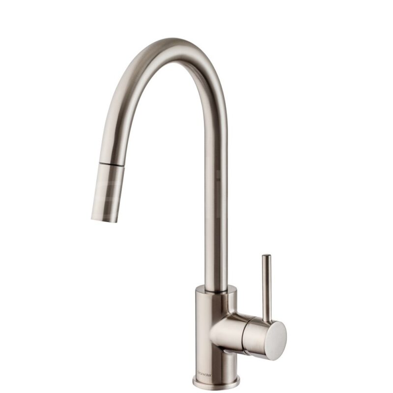 Clearwater Ember Side Lever Pull-Out Kitchen Sink Mixer Tap Brushed Nickel Clearwater Ember Side Lever Pull-Out Kitchen Sink Mixer Tap Brushed Nickel