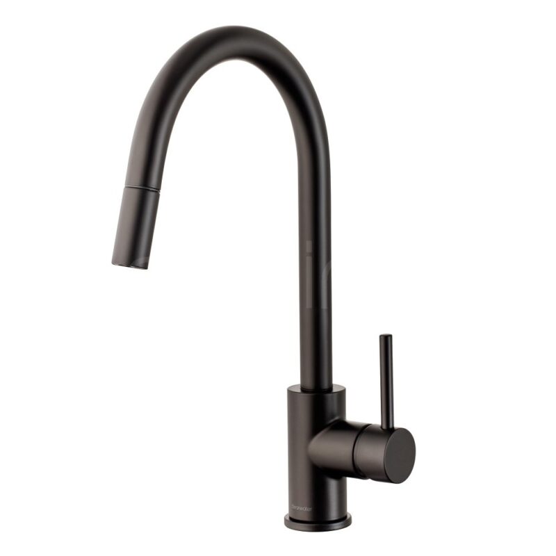 Clearwater Ember Side Lever Pull-Out Kitchen Sink Mixer Tap Matt Black Clearwater Ember Side Lever Pull-Out Kitchen Sink Mixer Tap Matt Black