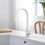 Clearwater Ember Side Lever Pull-Out Kitchen Sink Mixer Tap Matt White
