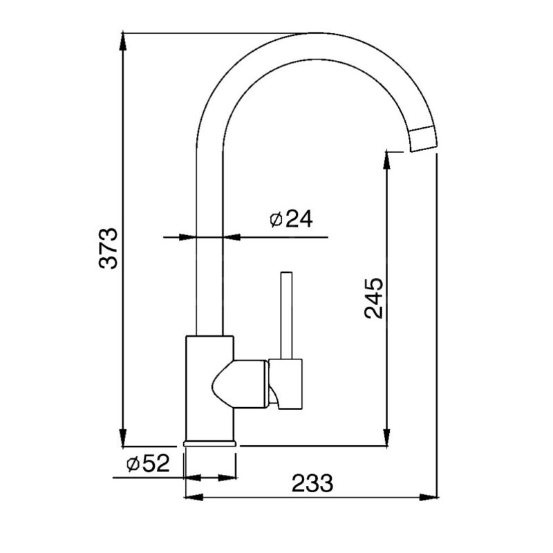 Clearwater Ember Side Lever Kitchen Sink Mixer Tap Artisan Brass