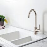 Clearwater Ember Side Lever Kitchen Sink Mixer Tap Brushed Nickel