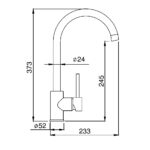 Clearwater Ember Side Lever Kitchen Sink Mixer Tap Chrome