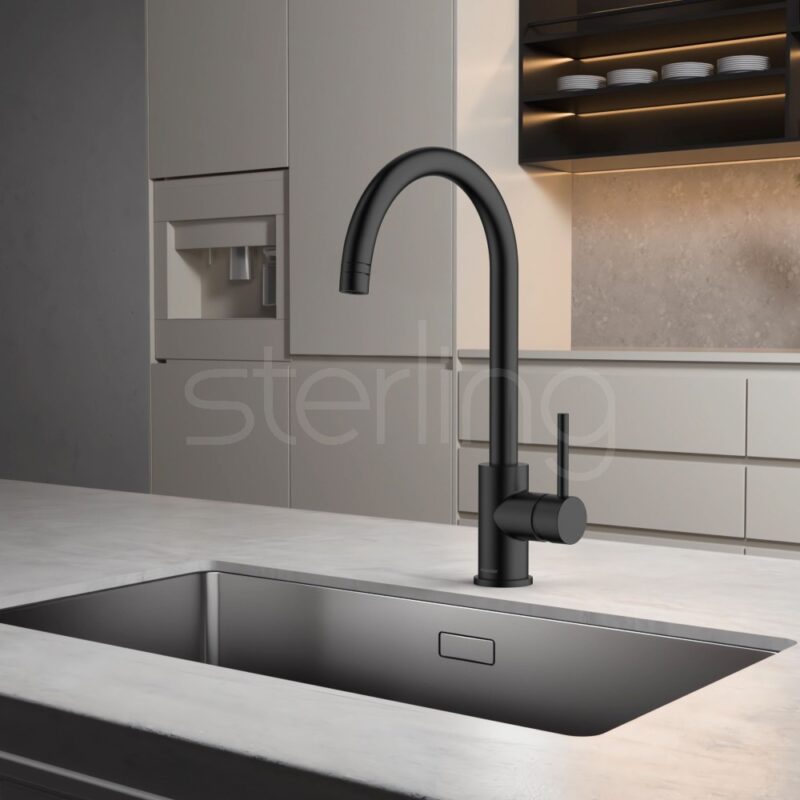Clearwater Ember Side Lever Kitchen Sink Mixer Tap Matt Black Clearwater Ember Side Lever Kitchen Sink Mixer Tap Matt Black