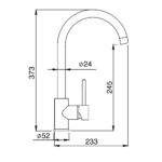 Clearwater Ember Side Lever Kitchen Sink Mixer Tap Matt Black