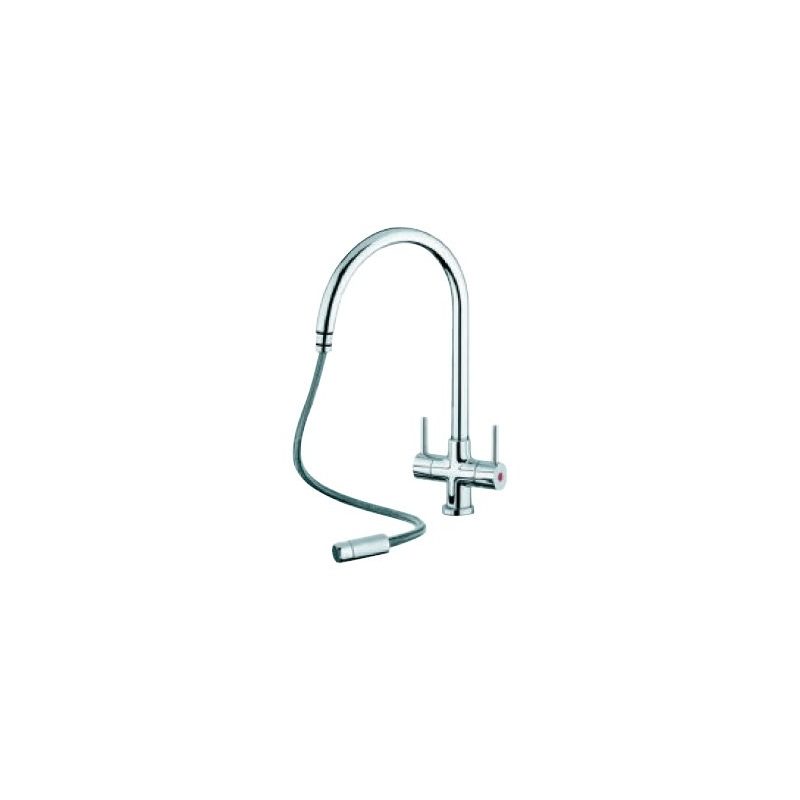 Clearwater Emporia Sink Mixer with Pull-Out Aerator Brushed