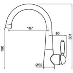Clearwater Equinox C Kitchen Sink Mixer Brushed Nickel