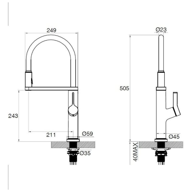 Clearwater Galex Cold Filter & Kitchen Mixer Tap Chrome