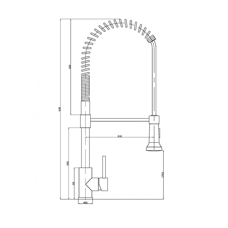 Clearwater Galaxy Professional Flexi Spray Kitchen Tap Stainless Steel