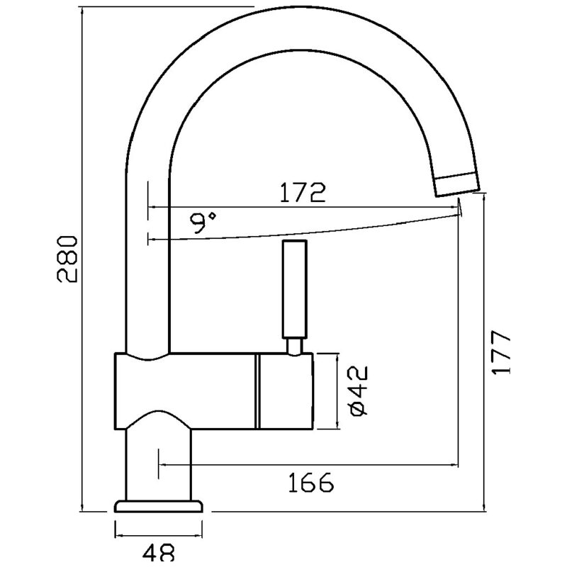 Clearwater Hotshot 1 Boiling Hot Water Only Kitchen Tap Brushed Nickel