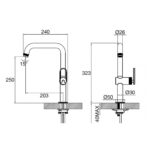 Clearwater Juno Single Lever Kitchen Sink Mixer Tap Brushed Brass