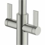 Clearwater Kira U Spout Kitchen Sink Mixer Tap with Pull-Out Brushed Nickel