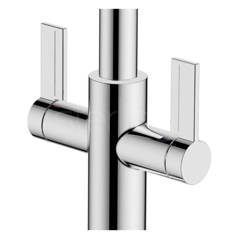 Clearwater Kira C Spout Kitchen Sink Mixer Tap with Pull-Out Chrome