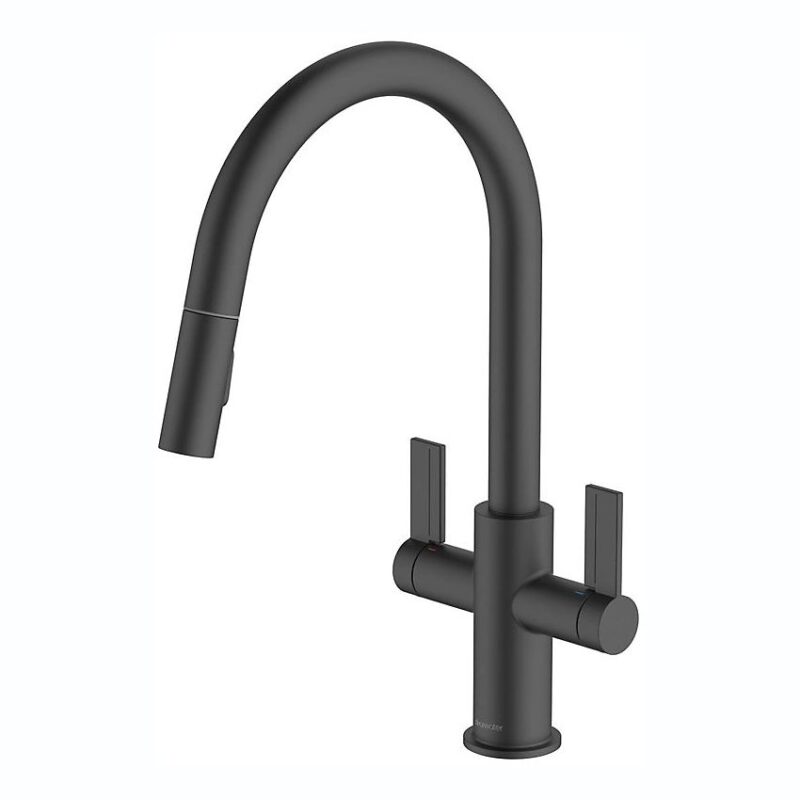 Clearwater Kira C Spout Sink Mixer with Pull-Out Matt Black Clearwater Kira C Spout Sink Mixer with Pull-Out Matt Black