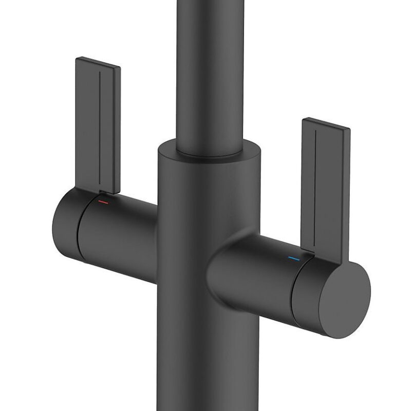 Clearwater Kira C Spout Sink Mixer with Pull-Out Matt Black