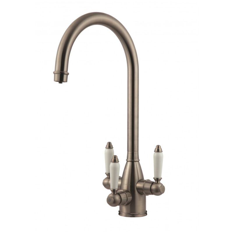 Clearwater Krypton Tri-Spa Cold Filter & Kitchen Mixer Tap Brushed Nickel