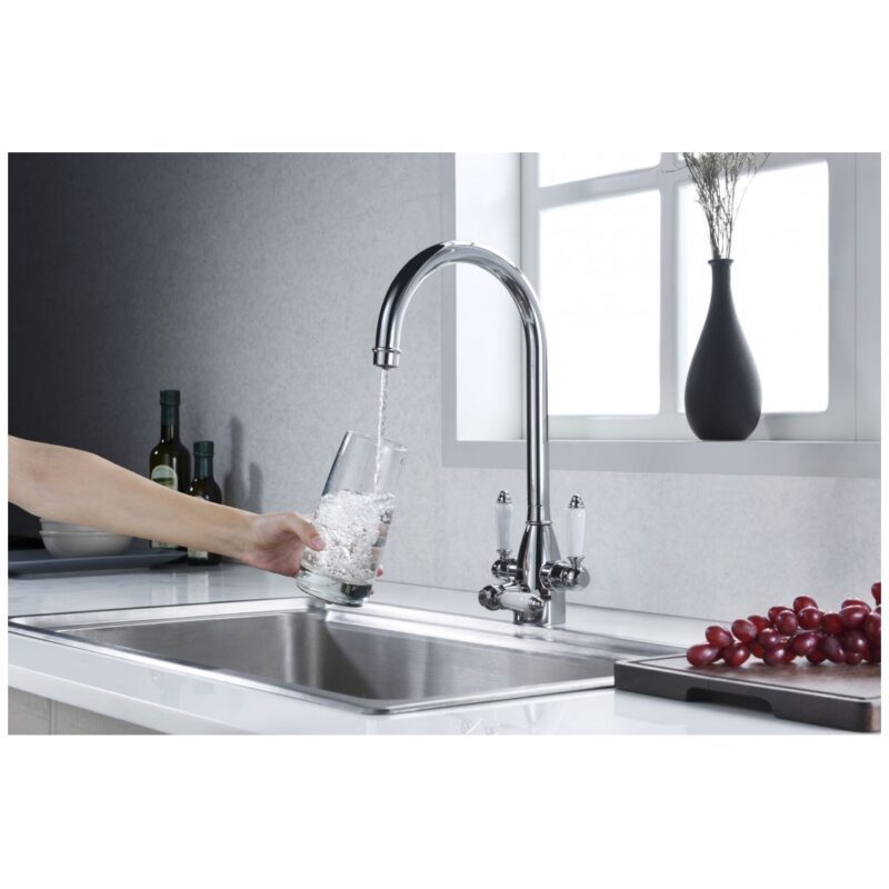 Clearwater Krypton Tri-Spa Mixer & Cold Filter Tap Chrome