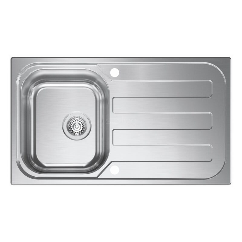 Clearwater Kudos Single Bowl 790x500mm Stainless Steel Sink with Drainer