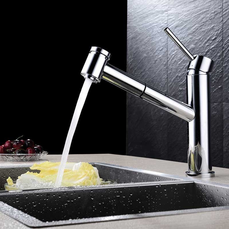 Clearwater Larissa Top Lever Sink Mixer with Pull-Out Brushed Clearwater Larissa Top Lever Sink Mixer with Pull-Out Brushed