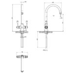 Clearwater Regent Mono Sink Mixer with Swivel Spout Brushed