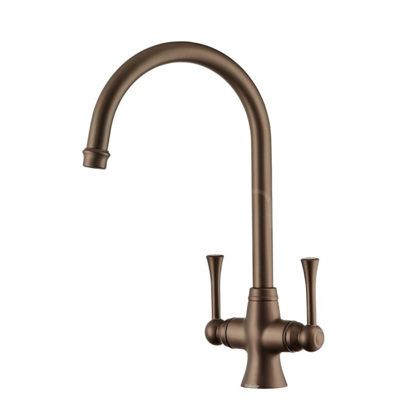 Clearwater Regent Twin Lever Kitchen Sink Mixer Tap English Bronze Clearwater Regent Twin Lever Kitchen Sink Mixer Tap English Bronze
