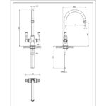 Clearwater Regent Twin Lever Kitchen Sink Mixer Tap English Bronze