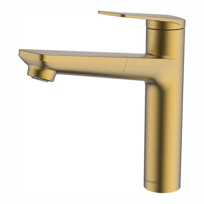 Clearwater Levant Kitchen Sink Mixer Tap with Pull-Out Brushed Brass Clearwater Levant Kitchen Sink Mixer Tap with Pull-Out Brushed Brass