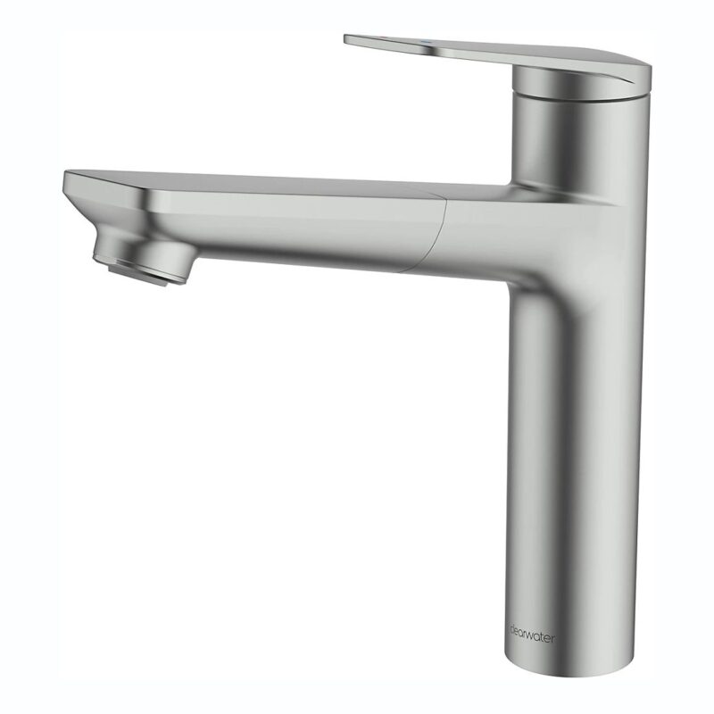 Clearwater Levant Kitchen Sink Mixer Tap with Pull-Out Brushed Nickel Clearwater Levant Kitchen Sink Mixer Tap with Pull-Out Brushed Nickel