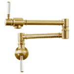 Clearwater Longdon Wall Mounted Pot Filler Tap Brushed Brass