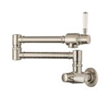Clearwater Longdon Wall Mounted Pot Filler Tap Brushed Nickel