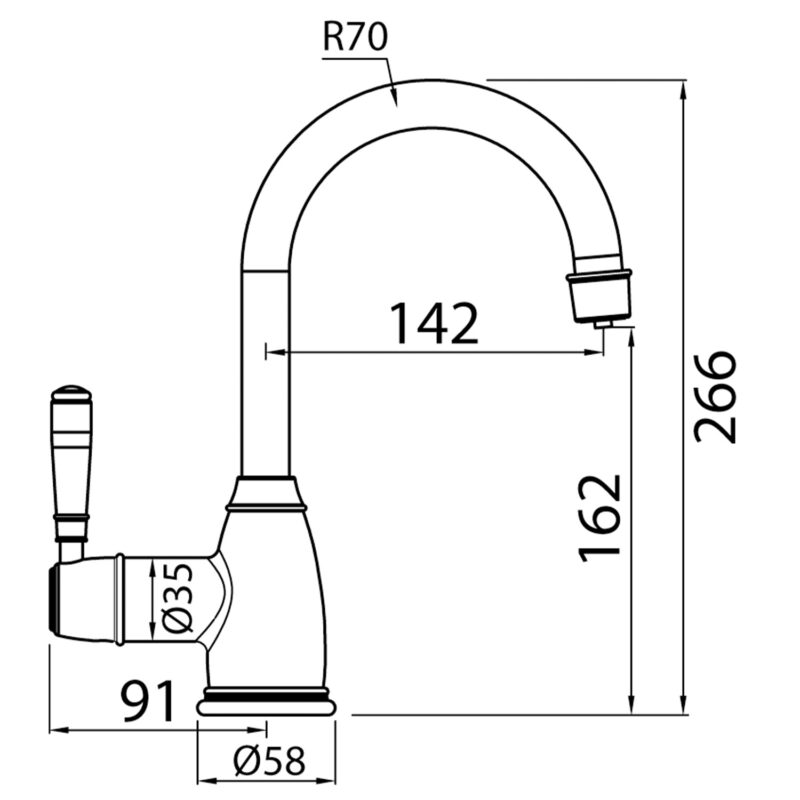 Clearwater Longdon 2 Kettle & Cold Filtered Water Tap Brushed Nickel