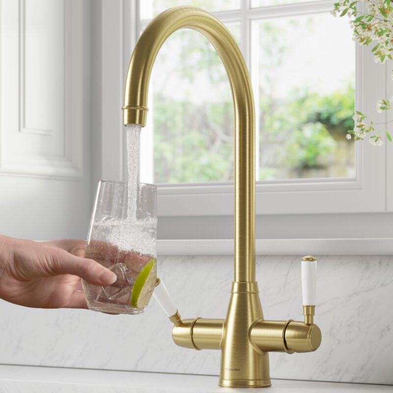 Clearwater Longdon 4 in 1 Brushed Brass Kettle Tap