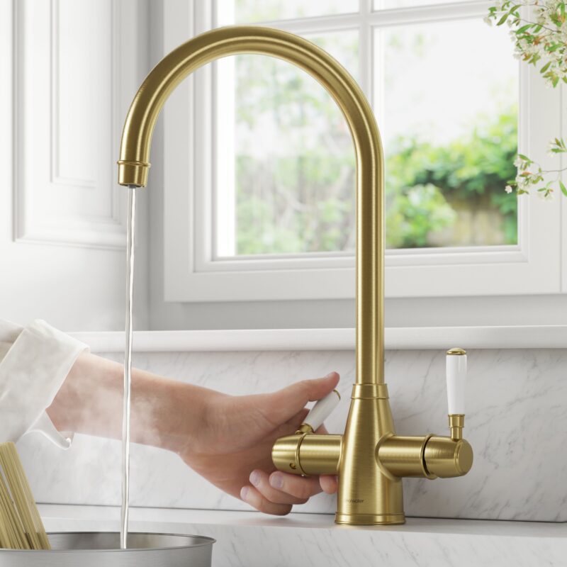 Clearwater Longdon 4 in 1 Brushed Brass Kettle Tap