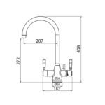Clearwater Longdon 4 in 1 Kettle Tap Brushed Bronze